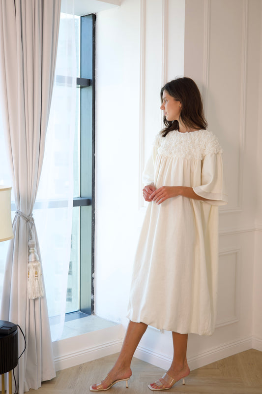Vanilla Linen Dress
